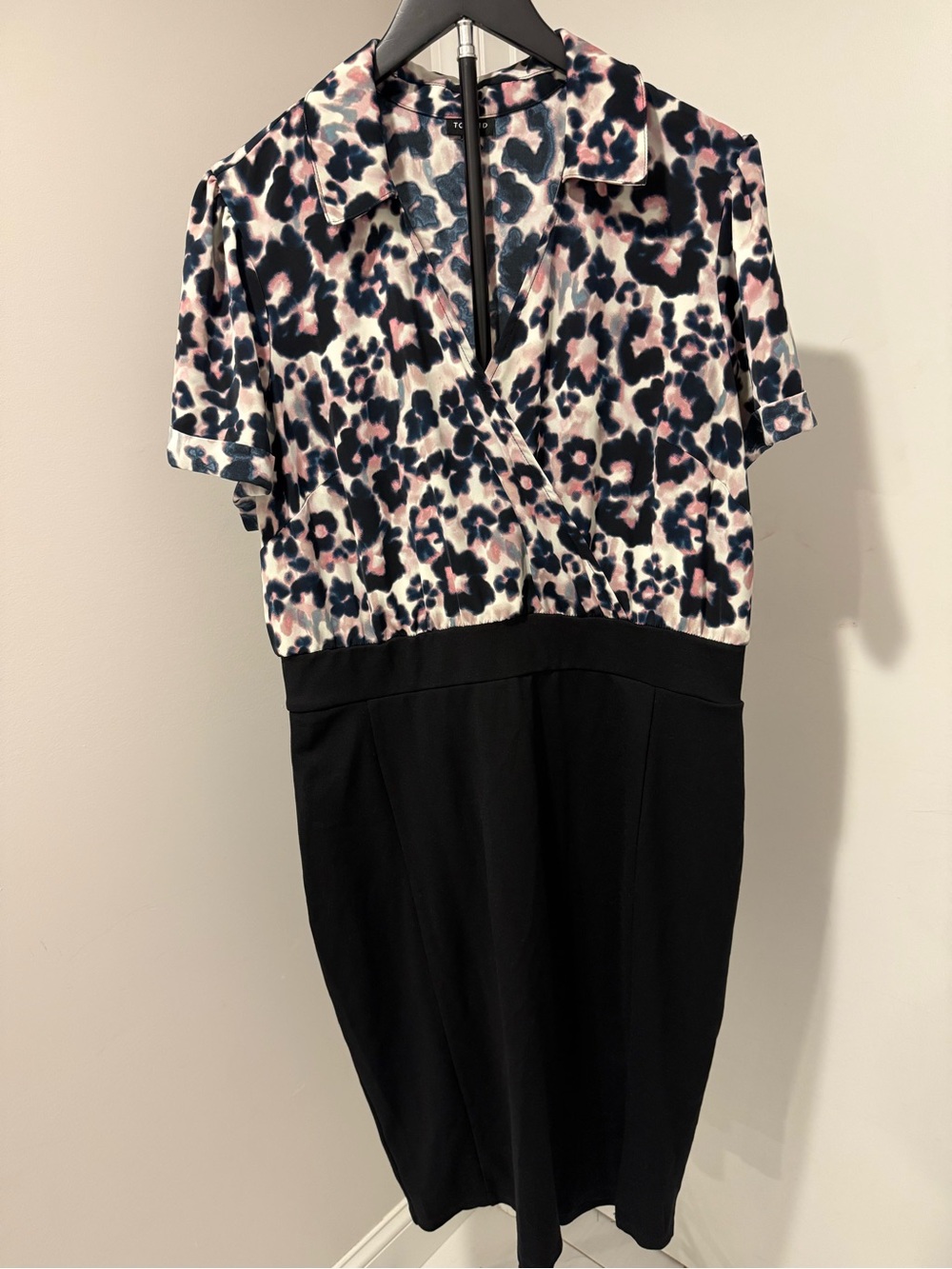 Torrid Pink and Navy Leopard-Print Dress - Picture 2 of 12